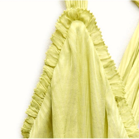 Zara Satin Effect Dress Lime size XS and M - Picture 12 of 16